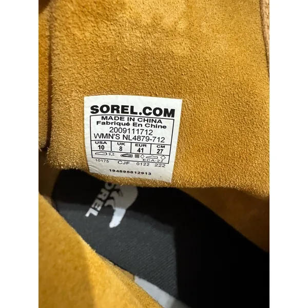 Sorel Hi Line Lace‎ Geo Yellow/Jet Waterproof Combat Boots Womens Size 10 - Image 9