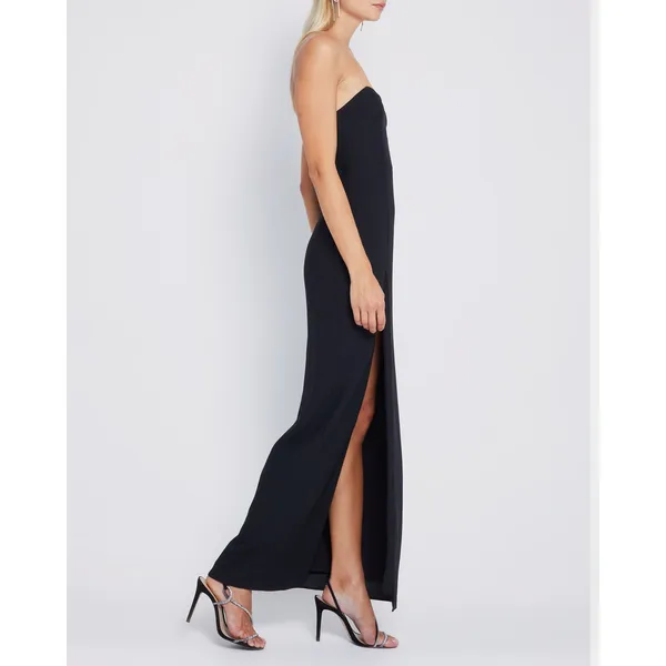 o.p.t Votna Evening Elegant Side Split Stretch Minimalist Strapless Maxi Dress 6 - Image 9