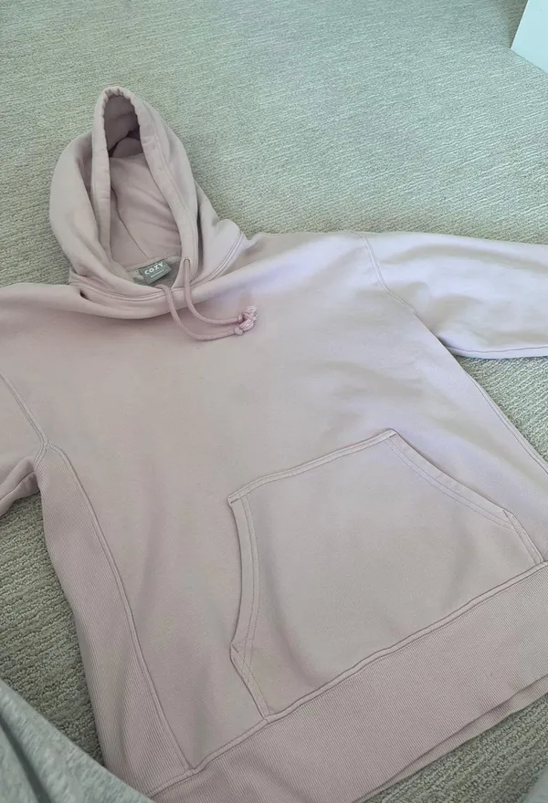 Aritzia TNA Cozy Fleece Boyfriend Hoodie Pink - Image 4