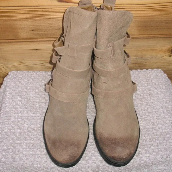 Vintage Foundry Womens 9.5 Brown Buckle Justine Ankle Boots - Image 4