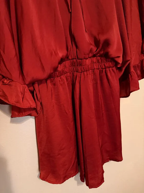 Glam Flowy Burnt Orange Romper  - Image 7