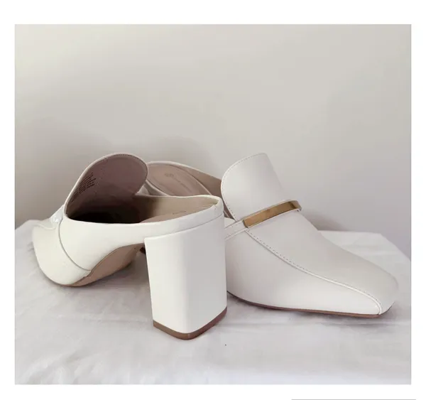 Giani Bernini Ivory slip on mules  - Image 5