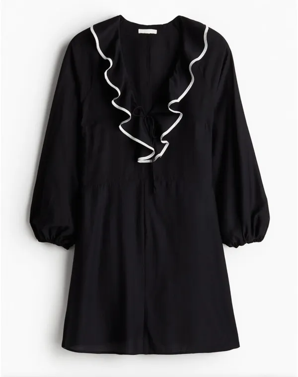 H&M FLOUNCE-TRIMMED DRESS - Image 4