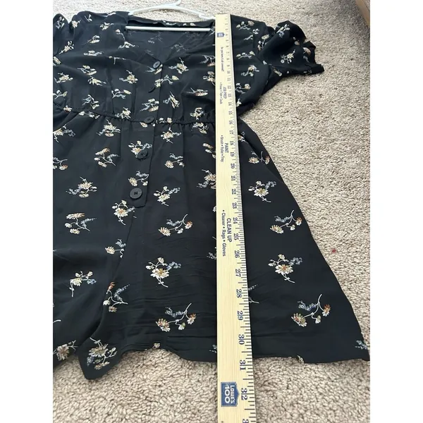 Madewell Daisy Print Button Up Boho Feminine Cottagecore Romper Size Large - Image 7