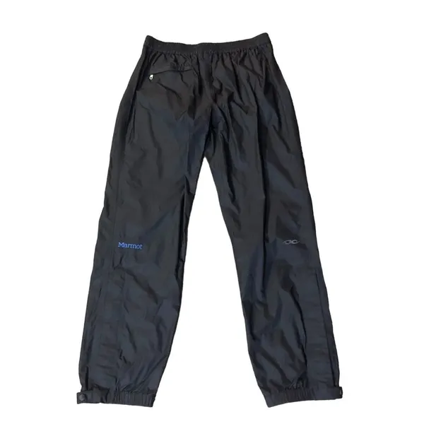 Marmot Wind Pants Womens L Used Unlined Black Outdoor Nylon - Image 3