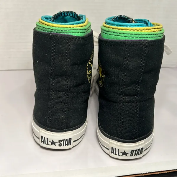 Converse Chuck Taylor Multi colored, Multi tongue Hi Top Sneakers Woman 8 Men 6 - Image 5