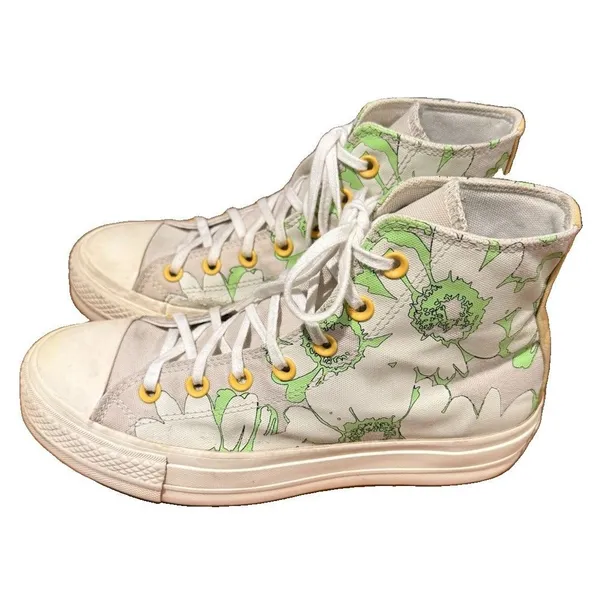 Converse Chuck Taylor All Star Hightop Crafted Floral Women’s 8 Sneakers - Image 5