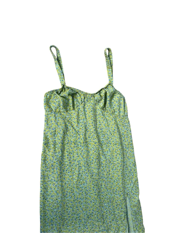 Motel Rocks Lime Green Floral Midi Slip Dress - Image 2