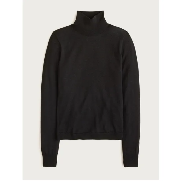NWT J. Crew Carolyn Turtleneck in Merino Wool Fitted Sweater Black Size Small - Image 9