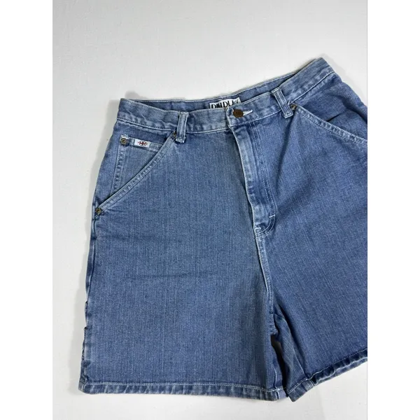 Vintage 90s Bill Blass Women's High Rise Denim‎ Carpenter Jean Shorts Size 10 - Image 2