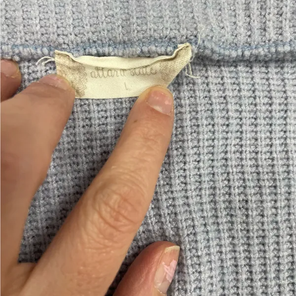 Light Lavender Ribbed Button-Front Cropped Cardigan, large - Image 4