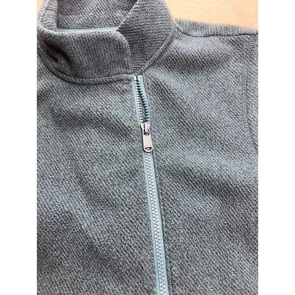 Athleta Stroll‎ Fleece Moto Vest Dark Teal Blue 860063-01 Womens Large L/T - Image 8