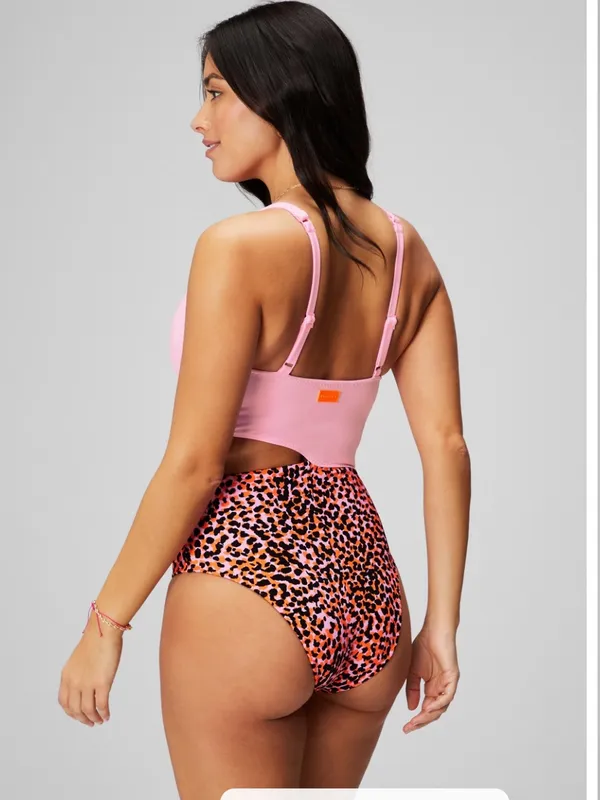 Fabletics NWT Asymmetrical Cutout Shaping One-Piece Swimsuit - Image 3