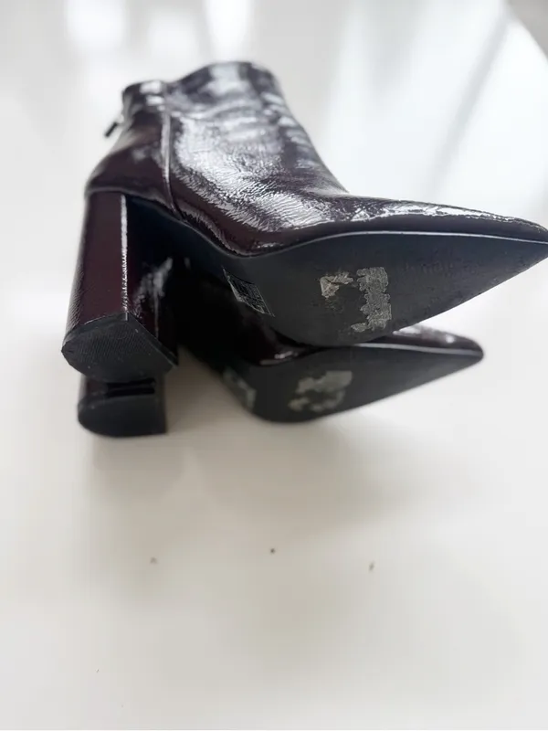 Forever 21 Burgundy Wine Pointed Booties size 7.5 - Image 7