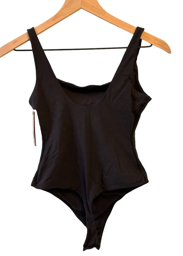 SKIMS Fits Everybody Square-neck bodysuit Onyx Medium New - Image 2