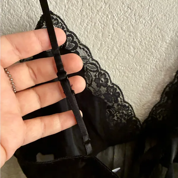 🆕 Satin Sheer Mesh Babydoll Lingerie Panty Set L🆕 - Image 10