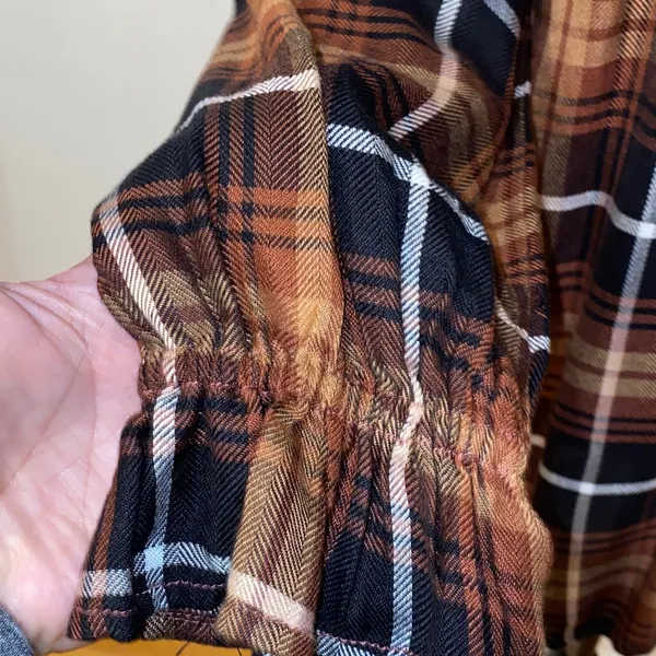 NWT!!Beach Lunch Lounge Madison Plaid Button Down Shirt Size Small 100% Rayon - Image 6