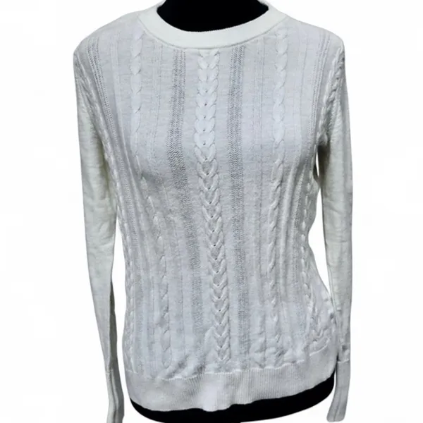 A New Day Cable Knit Sweater – Cream – Size Small - Image 2