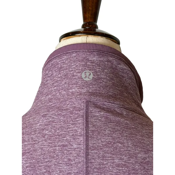 Lululemon Run Stay Warm Half Zip Women 8 Purple Heathered Pullover Athleisure‎ - Image 8
