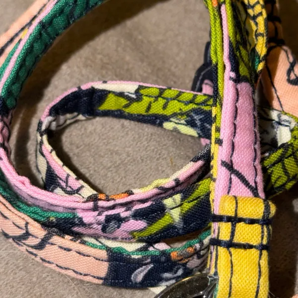 Vera Bradley Breakaway Lanyard Bloom Boom Pink Yellow Floral Cotton 28151-12730 - Image 2