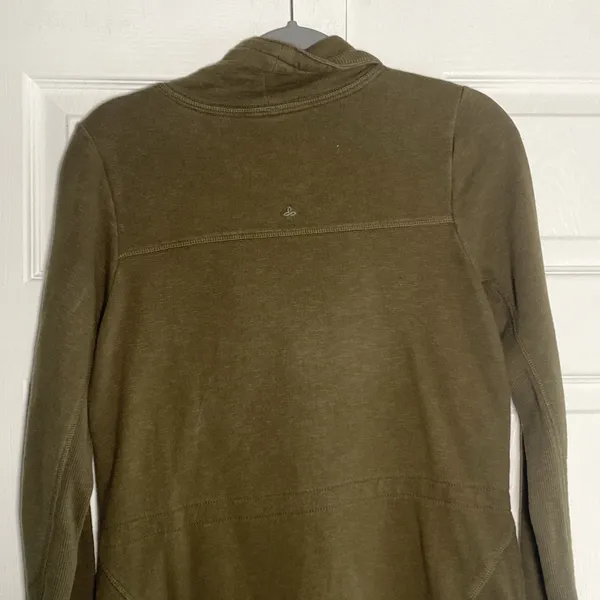 Prana Breathe Jacket Womens Size‎ S Olive Green Organic Cotton Zip Up Utility - Image 7