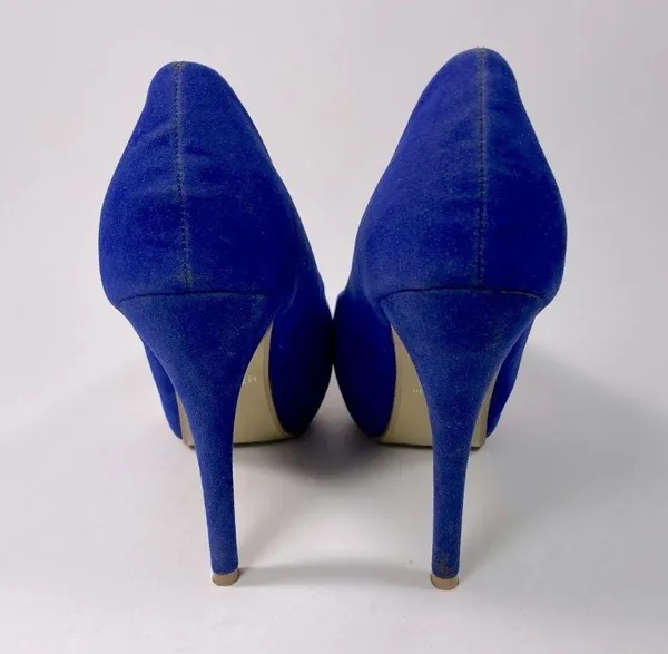 HerStar Boston Red Sox Suede High Heels Color Blue/Red/White SZ 7 - Image 3
