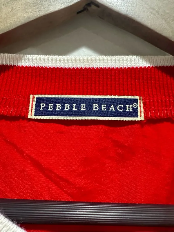 Vintage Pebble Beach Golf Links Embroidered V-Neck Windshirt Classic vintage - Image 3