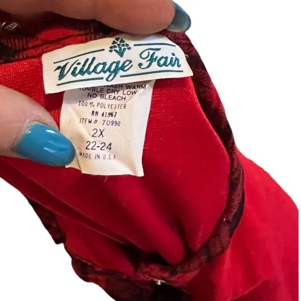 Vintage Village Fair‎ Robe Red Size 2X - Image 5