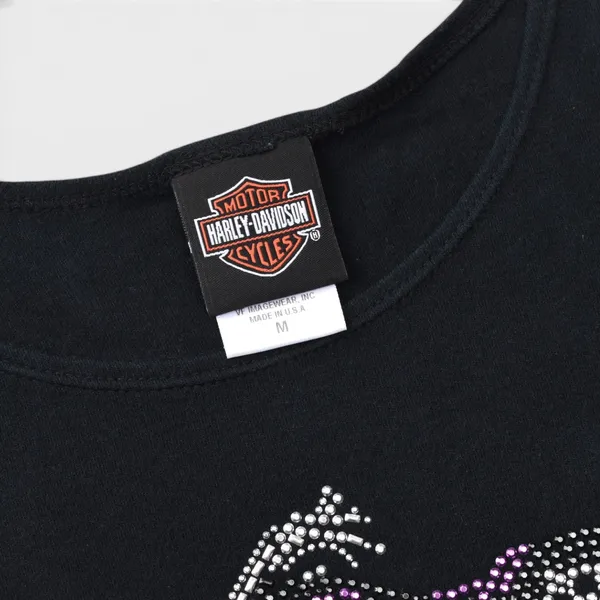 HARLEY DAVIDSON 2007 Rhinestone Logo Sleeveless Top - Image 4