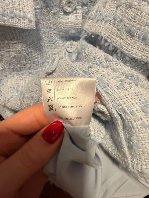 Hello Molly Long Sleeve Mini Dress Blue - Image 6