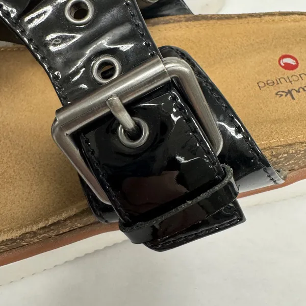 Clarks Elayne Strap Black Patent Leather Sandal‎ Size 8 - Image 10