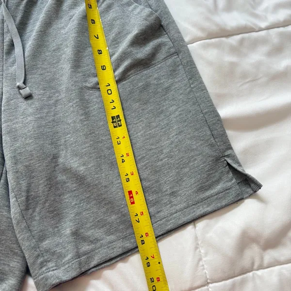 Athletic Works Heather Gray Lounge Shorts Womens Medium Drawstring Pockets - Image 3