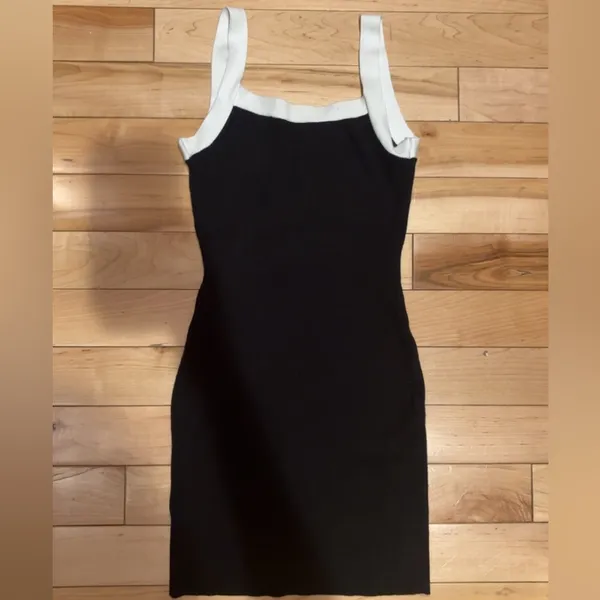 Lulu’S Effortless Influence Black Ribbed Color Block Mini Sweater Dress - Image 5