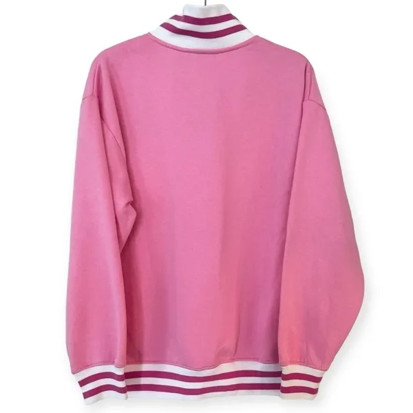 BARBIE Pink 1/4 Zip Sweatshirt Size L NEW - Image 6