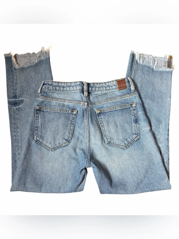 Hidden Crop Jeans Cutoff frayed hems Blue Size 26 - Image 2