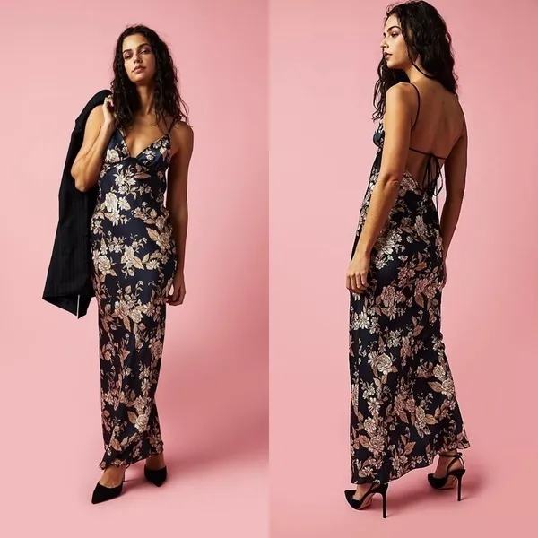 Bec & Bridge Dress‎ Opaline Floral Silk Strap Maxi Cutout Wedding Multi 6 NWT - Image 10