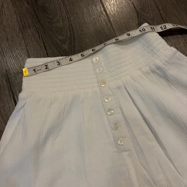 NEW Sundance Women's ZOLA Pull On Shorts White Cotton Gauze XS Beach Vacation - Image 9