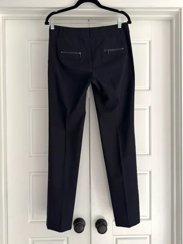 Tory Burch Eliza Navy Trouser Pants, size 2 - Image 4