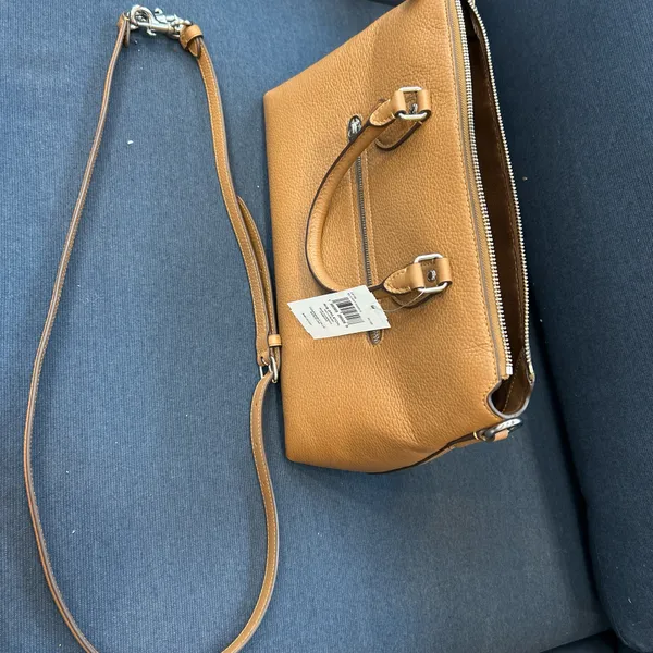 Tan Coach Saddle Bag - Image 4