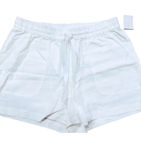 J Crew Point Sur Chambray Seaside Short in Linen Blend White Size Small NWT - Image 5
