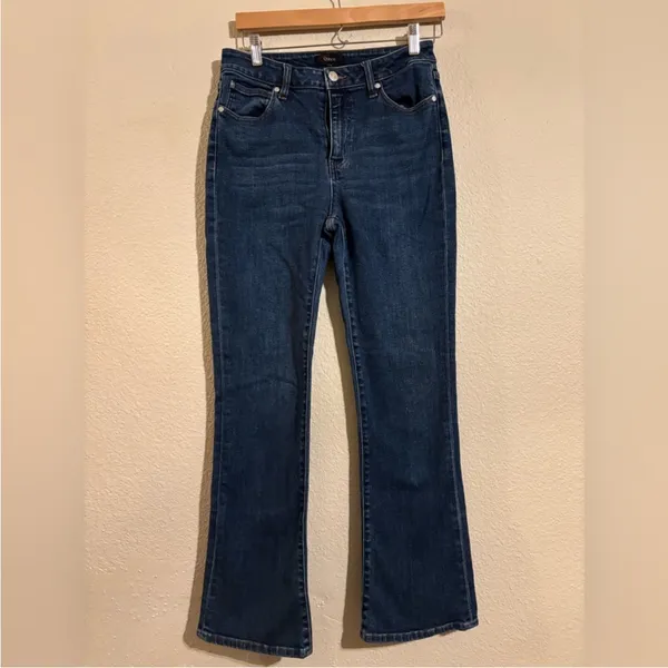 Quince Stretch High Rise Kick Flare Jeans Dark Wash size‎ 25 - Image 2