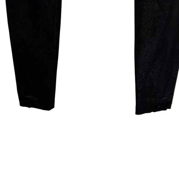 Alice + Olivia x Scoop Zip‎ Front Leggings Pants Low Rise Coated Shiny Black 0 - Image 9