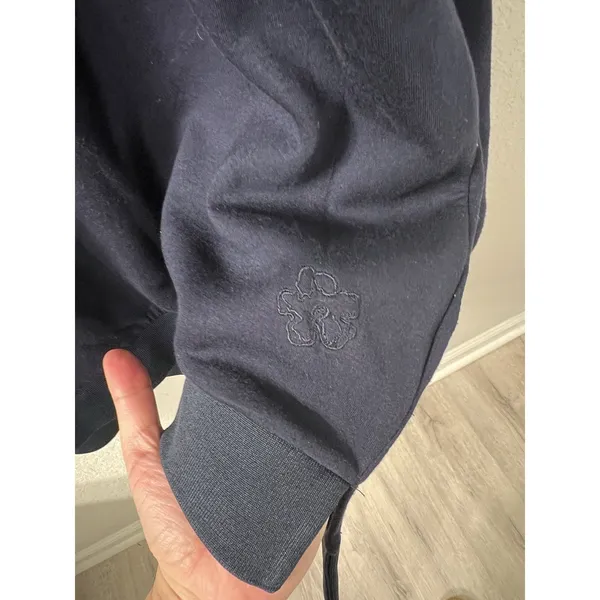 TED BAKER Womens‎ Oversized Sweatshirt Jumper Size 5 Navy Blue Viscose - Image 5