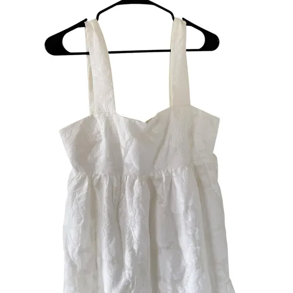 Amanda Uprichard Mitzi Tiered Midi Dress in White - Image 6