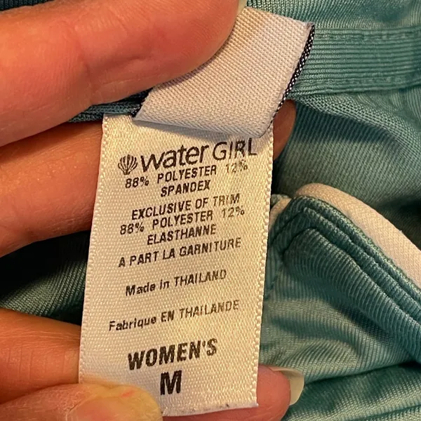 Water Girl Patagonia Track Jacket Womens M‎ Teal Blue Sporty Athleisure Full Zip - Image 4