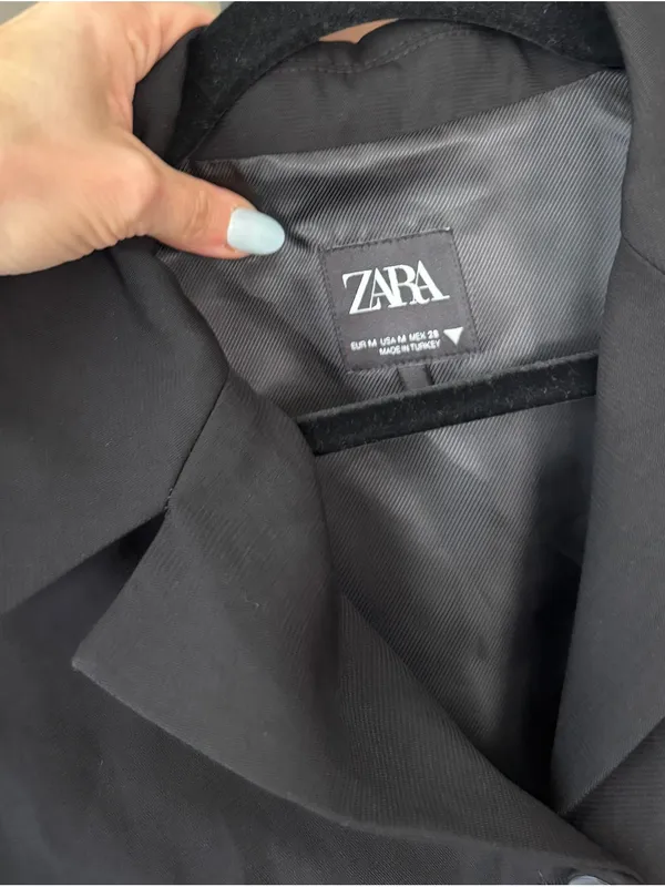 Zara waistcoat tailored vest top sleeveless collar lapel button down - Image 2