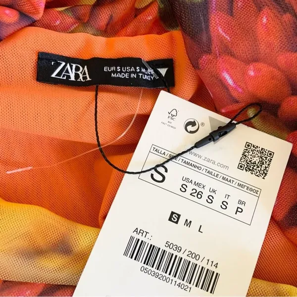 Zara Off Shoulder Dress Chili Pepper Bodycon Dress Small NWT - Image 7