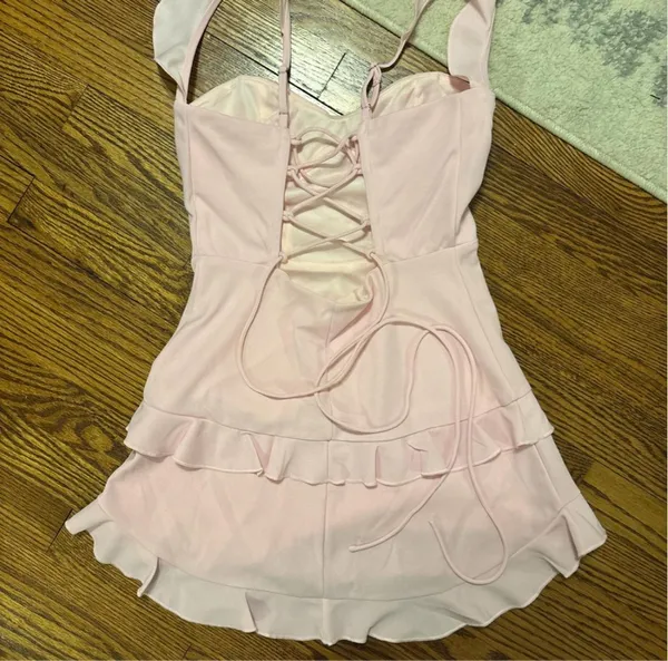 Lucy in the Sky Pink Mini Dress - Image 3