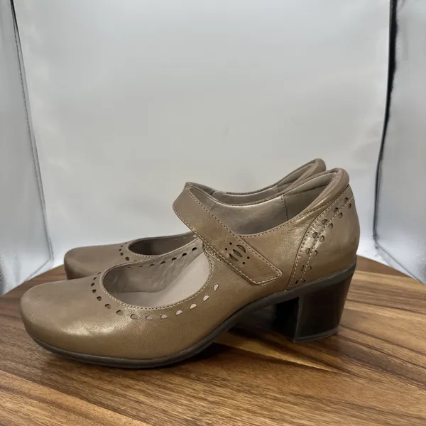 Abeo Penny Mary Jane Heels Shoes‎ Brown Leather Retro Comfort Women's 10N - Image 3