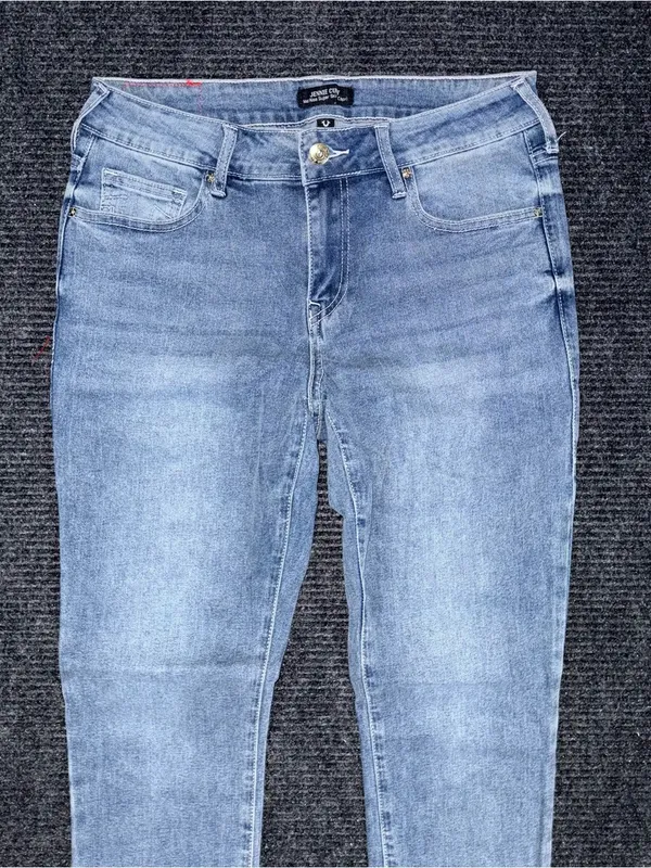 True Religion Jennie Curvy Mid Rise Super Skinny Jeans Sz 28 Bling Pocket Y2K - Image 3